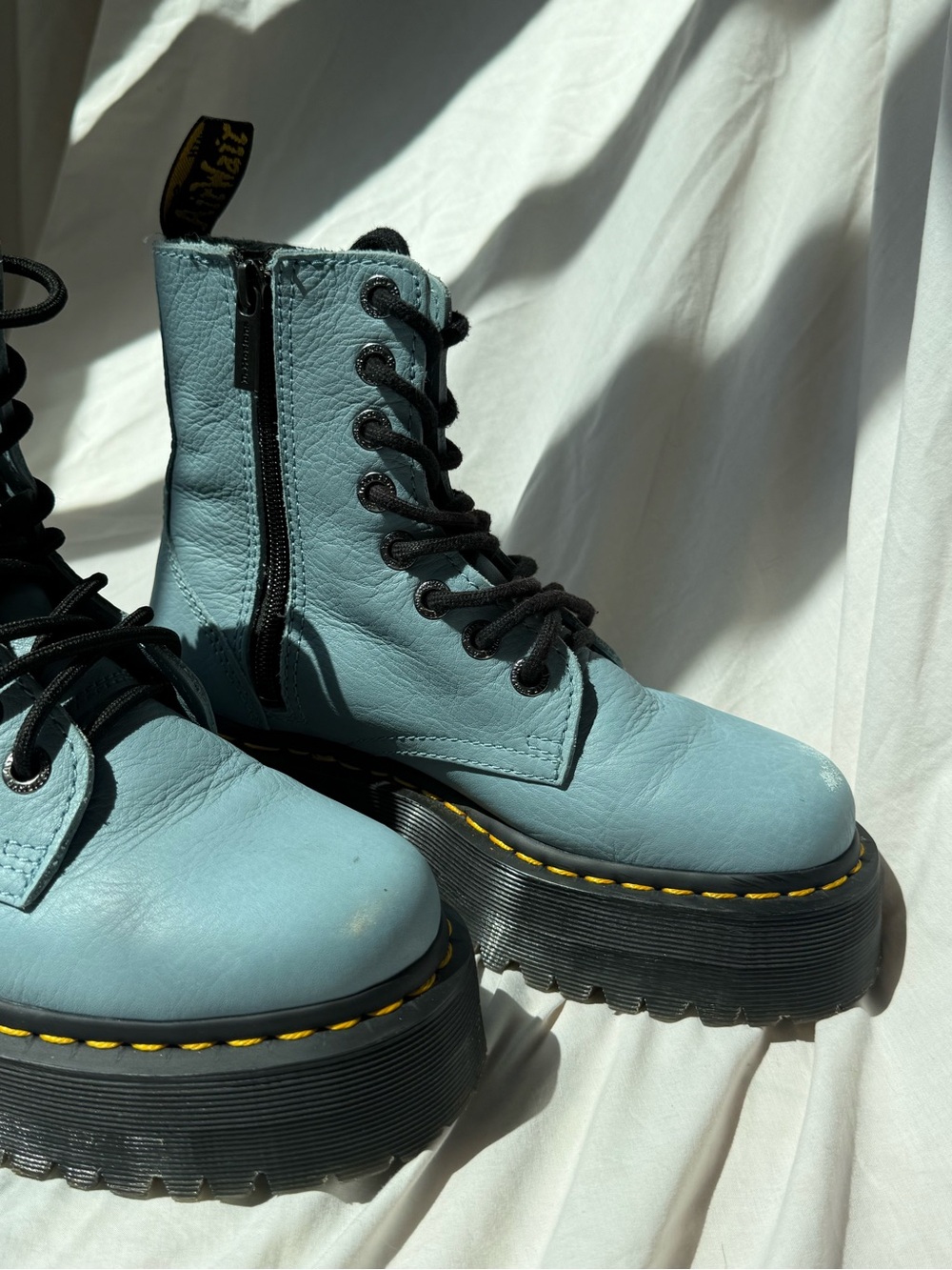 Dr. Martens Platform Jadon Baby Blue Boots Size US 7 - Picture 2 of 7